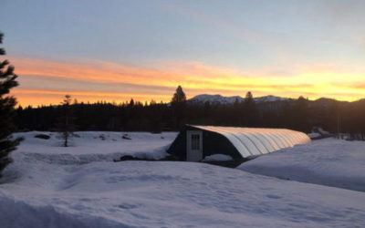 greenhouse in the snow